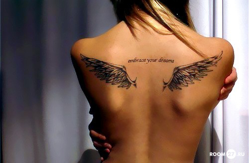 Тату у девушек | Angel tattoo designs, Angel wings tattoo, Cool tattoos