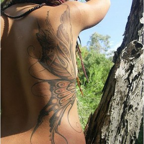 Татуировки для девушек крылья бабочки