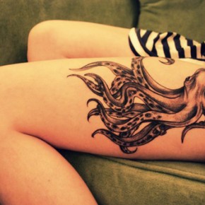 Татуировки для девушек осьминог