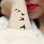 Татуировки на руках птички
